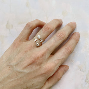 Anillo flor Plata