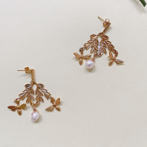 Aretes Abejitas perla