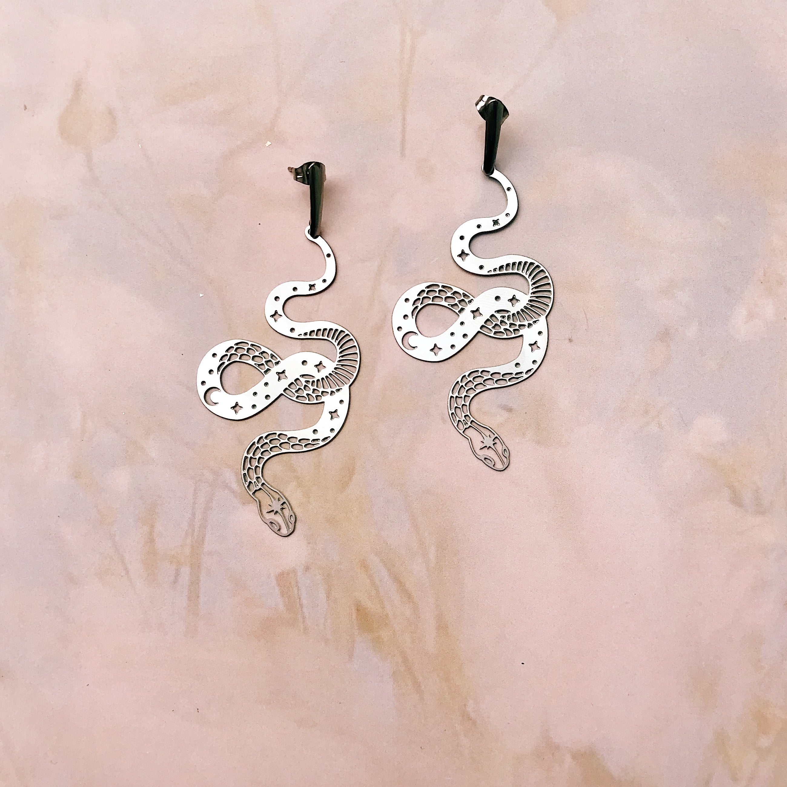 Aretes Silver Snakes and Starts